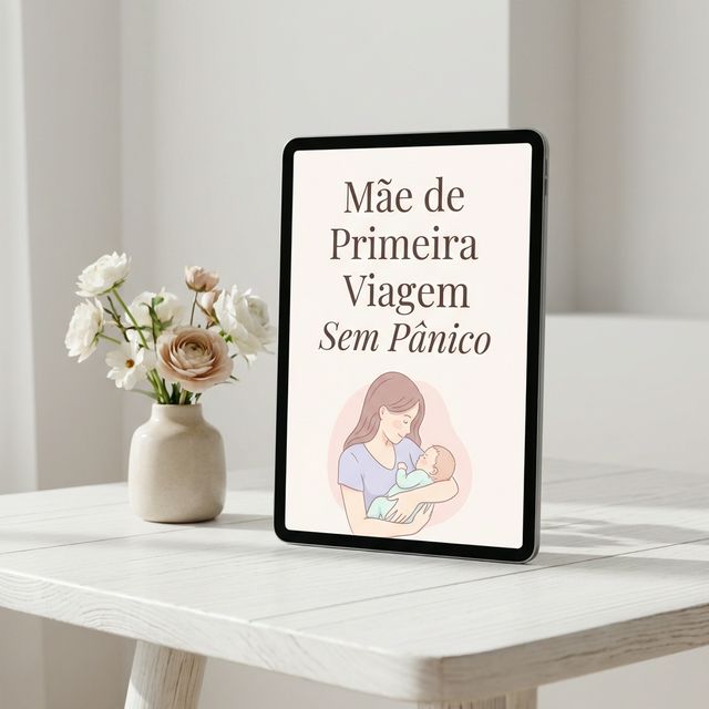 Visualização do Ebook Mãe de Primeira Viagem no Tablet